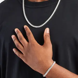 Tennis chain and Braclet set