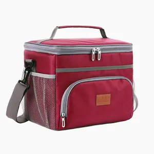 15L Large Lunch Bag, Insulated Lunch Box with Adjustable Shoulder Strap, Cooler Bag for Work Office Picnic Hiking Beach, Thermal