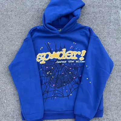 Blue and Yellow Spider Hoodie TikTok Shop