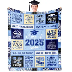 Graduation Gifts 2025 Blanket 60"x50", Graduation Gifts for Him, College Graduation Gifts for Men, Graduation Gifts for Boys, Gifts for Graduation, Graduation Decorations Class of 2025