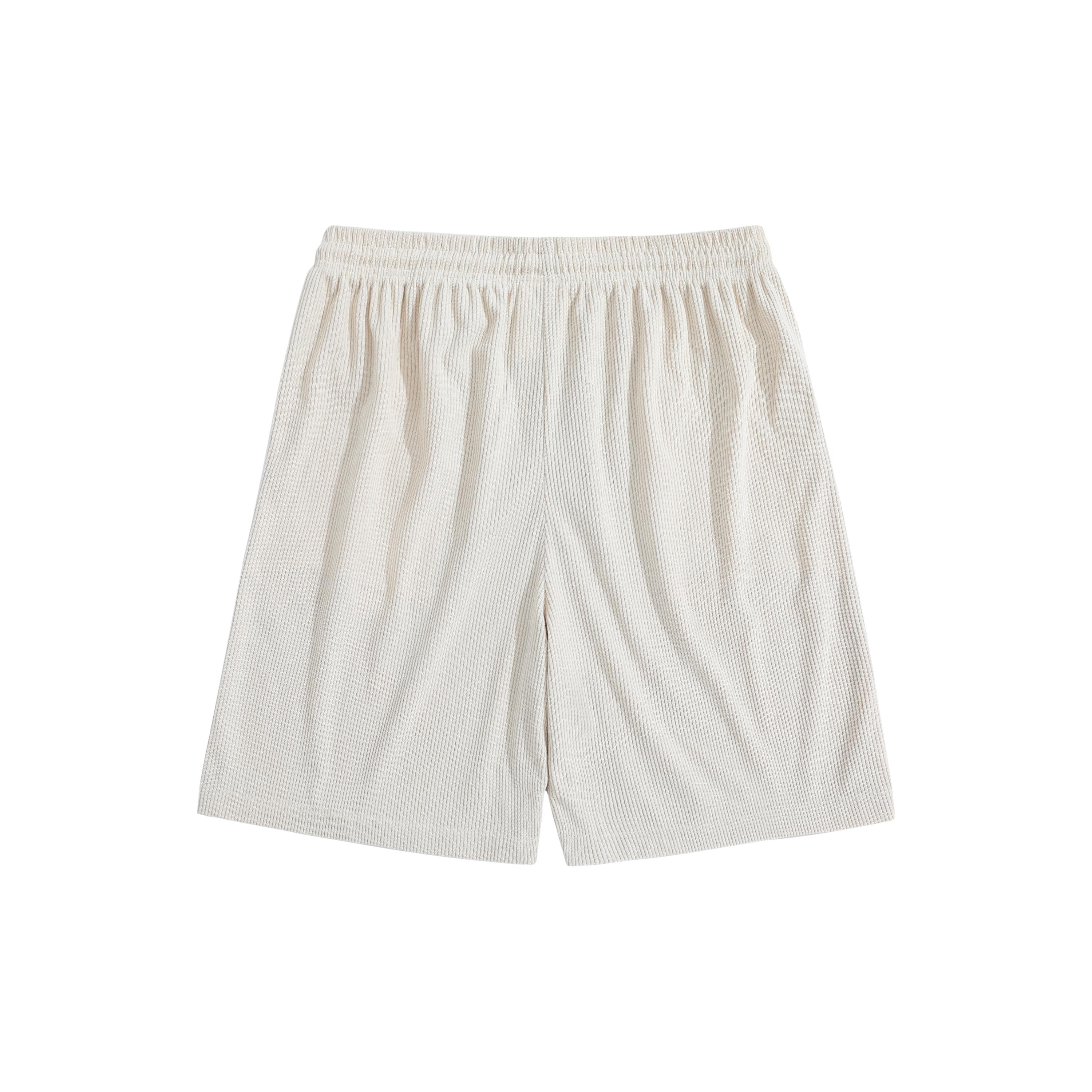 Men's summer corduroy casual shorts, loose straight fit