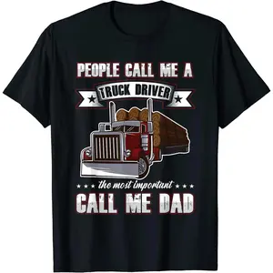 Loyal Trucker Dad Truck Driver Themed T-Shirt, Timeless Father's Day Gift Choice, Relaxed Daily Mens Casual Tee, Minimal Graphic Style, Thoughtful Everyday Present For Hard Working Dads