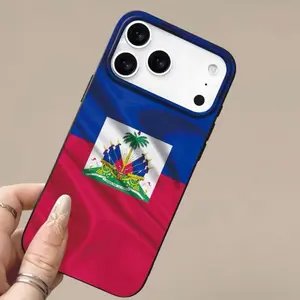 Haitian Flag Protective Case for iPhone 17 Pro Max Durable TPU Material Unique Design Perfect Fit Enhanced Camera Protection