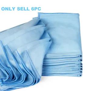 6 pcs Glass Cleaning Cloths Microfiber, Streak Free Glass Cloth, Streak-Free Microfiber Wipes, Quick Dry No-Shedding Cleaning Towels for Windows, Mirrors, Windshield, Household Surfaces
