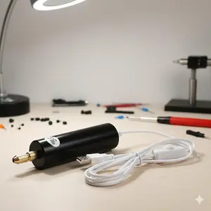 Mini Electric Drill Kit: Portable USB Handheld Grinder Pen for Jewelry Making, Wood DIY, Metal Polishing, PCB Drilling, Craft Repair. Includes 5 Diamond Sand Ceramic Bits, Anti-Slip Aluminum Body, Essential Home Tool Set for Micro Engraving & Fixing.