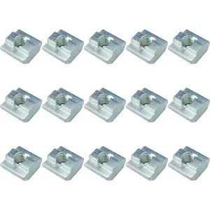 15pcs 4040 Series M8 Sliding T Nuts, Metric M8 Thread Slide-in T-Nut for European Standard T-Slot Aluminum Extrusion Profile