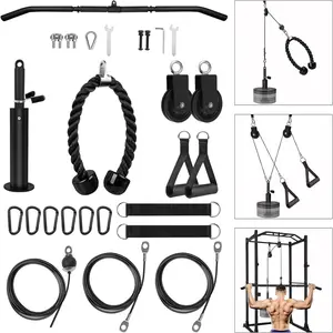 LAT Pull Down and Lift Weight Pulley System  Machine Pulley Attachment for Triceps Pull Down, Biceps Curl, , Forearm,   Gym Equipment