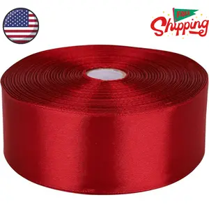 1-1/2 inch Wine red Satin Ribbon 50 Yards