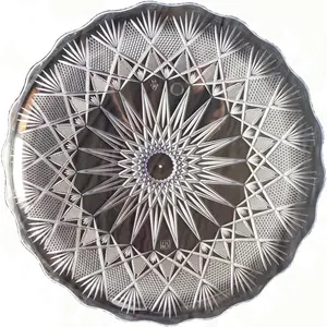 36 Pcs Clear Plastic Serving Trays 10 Inch Round Transparent Plates,Plastic Platos for Weddings Parties Birthday Cake Cookies Fruits2026