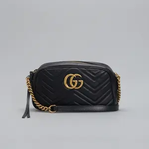 Pre-owned GUCCI leather Crossbody Bags Gg Marmont Matelassé Shoulder Bag BGP223412