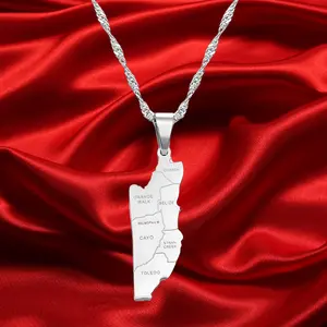 Belize Map Necklace (with Districts)