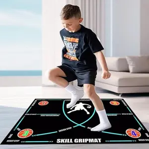 Basketball Footwork Mat, Agility Step Pad, Enhances Speed/Strength/Coordination, Indoor Non-Slip Quiet, Portable Advanced Gear, All Ages, Must-Have for Fans, Home Training Equipment