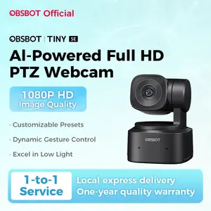 OBSBOT Tiny SE 1080P Webcam 100 FPS with AI Tracking, 1/2.8" Sensor, Gesture Control, Dual ISO, DOL HDR, Web Camera for Desktop and Laptop Use