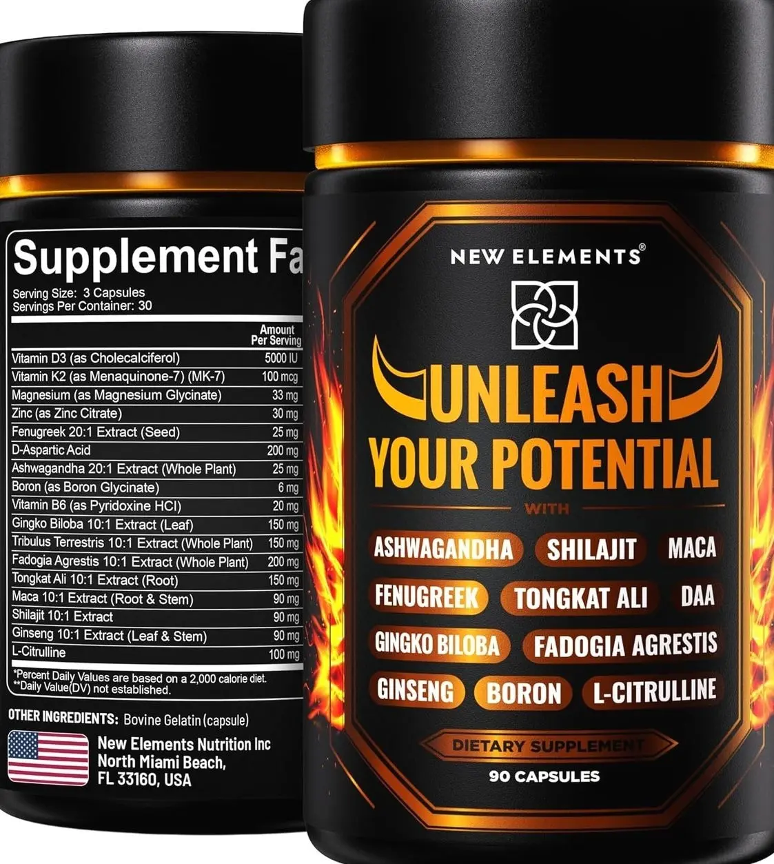 Natural Testosterone Booster Supplement for Men – Test Booster with Tongkat Ali, Fadogia Agrestis, Shilajit, Ashwagandha, Ginseng, Tribulus, Boron, DAA, L-Citrulline, D3 K2, Zinc & Magnesium