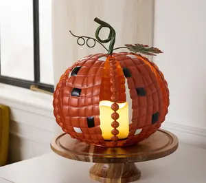 Girl Next Door Illuminated Metal Corn Pumpkin Lantern Girl Next Door Illuminated Metal Corn Pumpkin Lantern