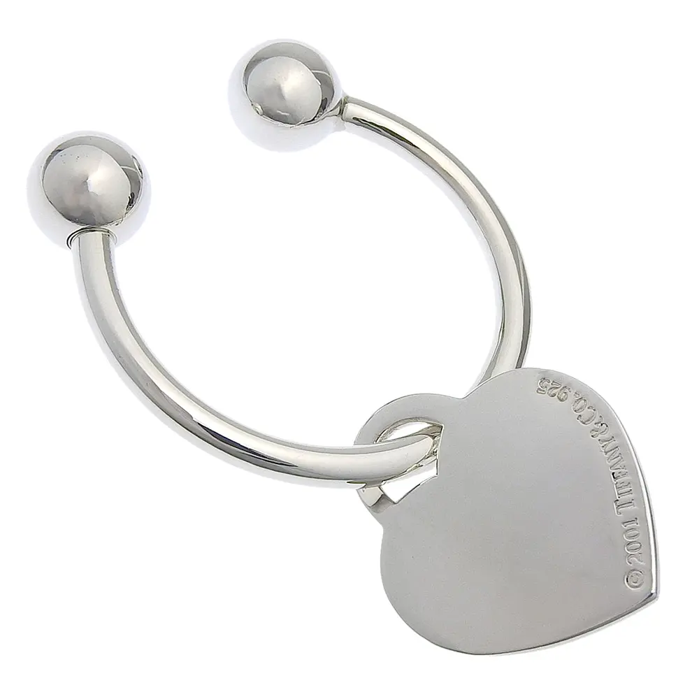 Pre-owned Tiffany & Co. Sterling Silver 925 (Ag925) Small Leather Goods 925 Silver Keyring