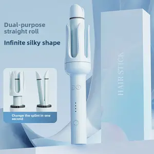 Curling and Straightening Dual-use Hair Iron, 32MM Large Curl, Four Heat Control Levels, Curling and Straightening Iron,clamp curl,hair tool queen