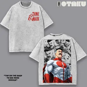 Omni Man Invincible War Comic Washed Tee, Hoodie TV Show Comics Washed T-shirt Sweatshirt Heavyweight Cotton, Tank Top Unisex Shirt Menswear Top