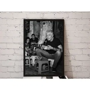 [UNFRAMED POSTER] Anthony Bourdain Print, Photography Prints, Black and White Wall Art, Chef Poster, Kitchen Decor, Museum Quality Photography Poster 2