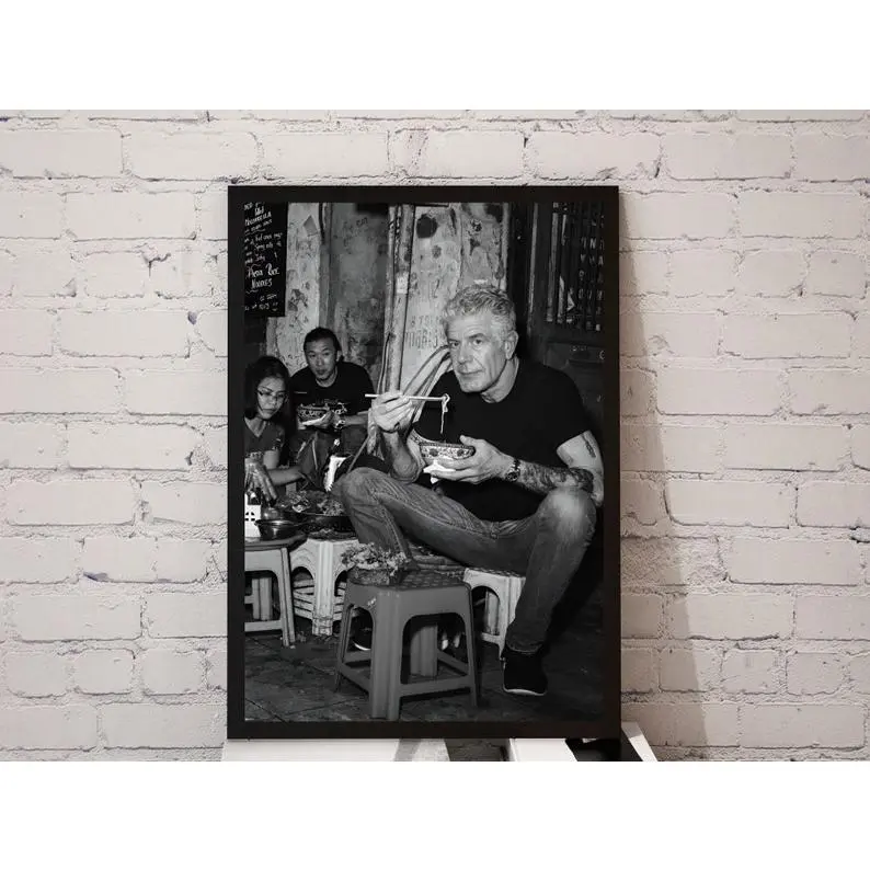 [UNFRAMED POSTER] Anthony Bourdain Print, Photography Prints, Black and White Wall Art, Chef Poster, Kitchen Decor, Museum Quality Photography Poster 2