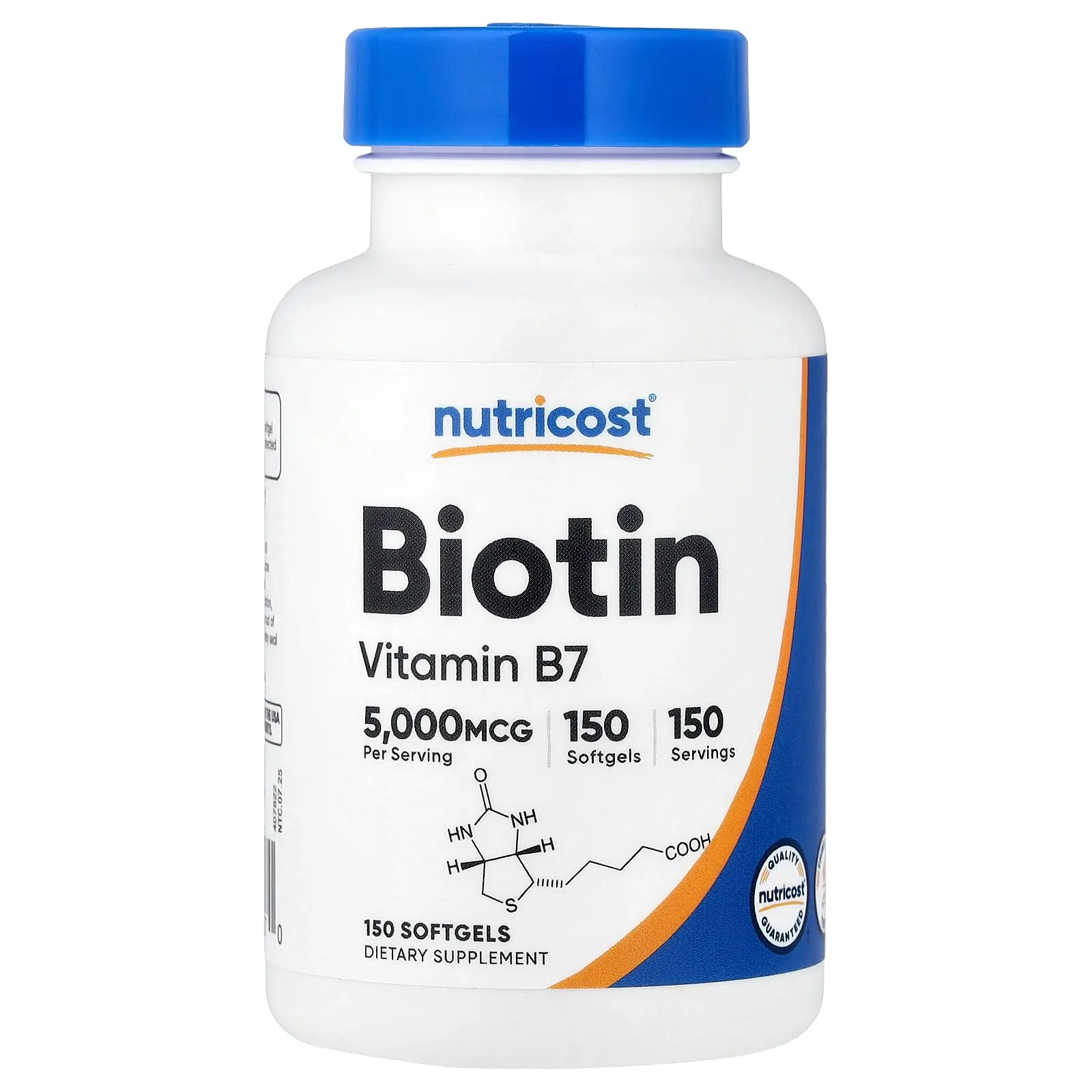 Nutricost Biotin, 5,000 mcg, 150 Softgels