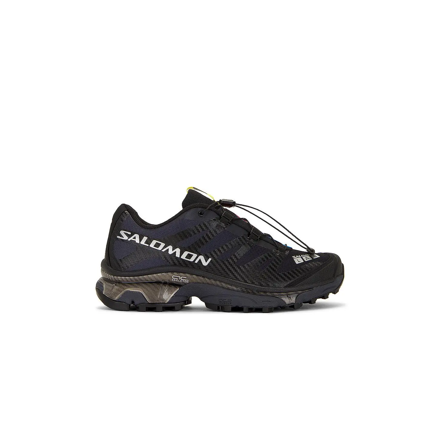Salomon XT-4 OG Sneaker in Black, Ebony, & Silver Metal
