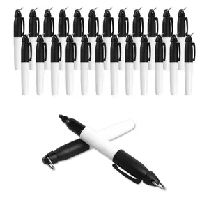 24Pcs/Set Mini Permanent Markers with Golf Keychain Clips for Nurses Badge,Medium Point Ink Pens for Office School Nurses Supplies Outdoor Activities,Halloween Christmas Party Gifts,Hand Tools Kits