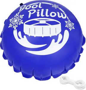 4x4Ft Pool Pillows for Above Ground Pools, 0.4mm PVC Cold-Resistant Air Pillow with 50 Ft Rope, Winterize Closing Kit for Winter Pool Cover