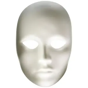 Creativity Street Plain Plastic Feminine Mask,white - 4201