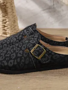 Women's Retro Birkinstyle Slippers, Spring & Fall New Half Slipper Design, British Style One-Step Closure, Comfortable Footwear