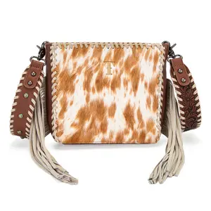 Trinity Ranch Cowhide Fringe Crossbody Bag