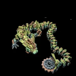 large steampunk dragon, 3d printed dragon, fidget