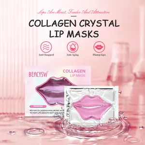 Beacysw Collagen Crystal Lip Masks Moisturizes Nourishes Lips Anti-Chapped Anti-Aging Pumps Lips Rich in Collagen & Hyaluronic Acid