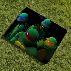 Teenage Mutant Ninja Turtles Floor Mat Soft Flannel Non-Slip Area Rug Water Absorbent Thick Floor Mat for Bedroom Living Room Kitchen Hallway Entryway Indoor Outdoor Durable Home Decor Mat