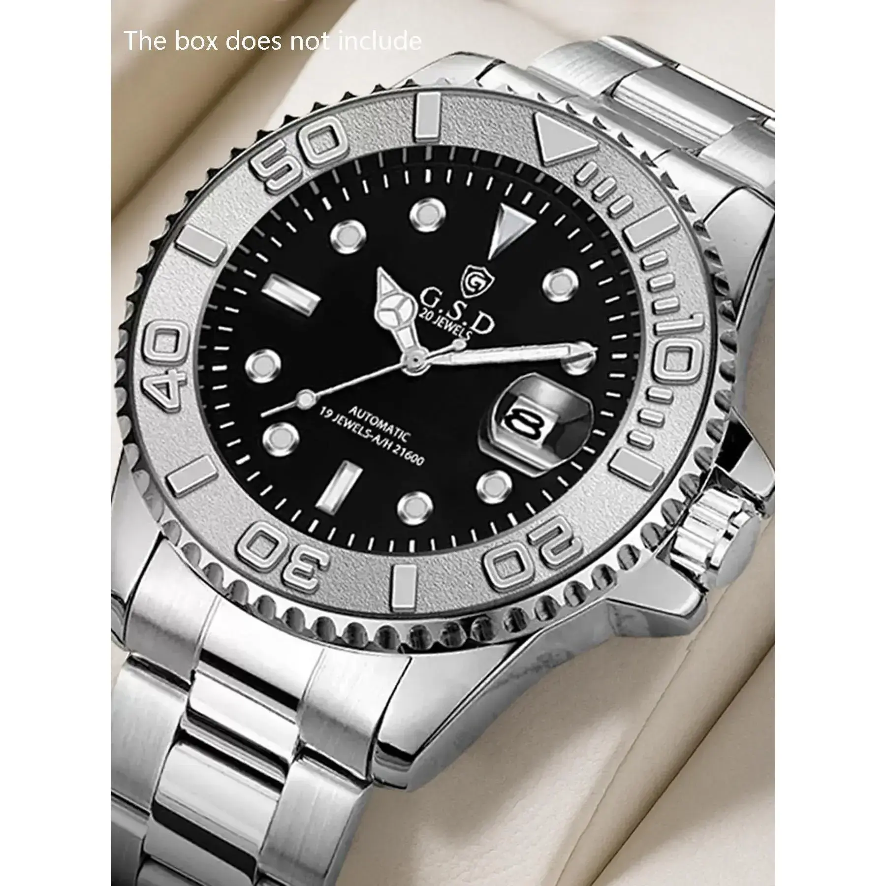 A new men's calendar luminous fashionable business casual personalized rotating dial fully automatic mechanical watch Stainless Steel Wristwatch A new men's calendar luminous fashionable business casual personalized rotating dial fully automatic mechanical watch Stainless Steel Wristwatch