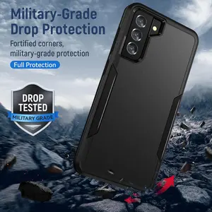 for Galaxy S21 Case with Screen Protection: Heavy Duty Protective Shockproof and Scratch Proof Cell Phone case for Samsung Galaxy S21-Black