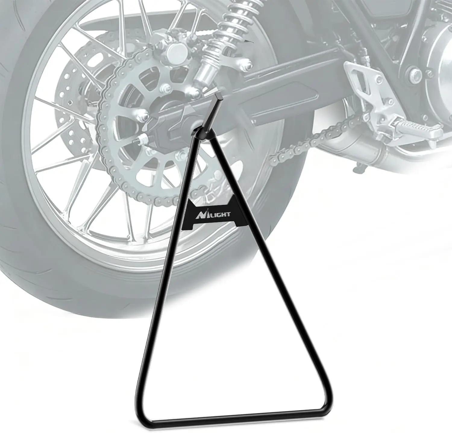 Nilight Universal Triangle Side Kickstand Holder - Black Steel Motor Parts Accessories, Replacement Motorcycle Part with Triangular Structure, Reasonable Inclination Angle, Stable Support, for 80-500cc Supermoto, Dirt Bike