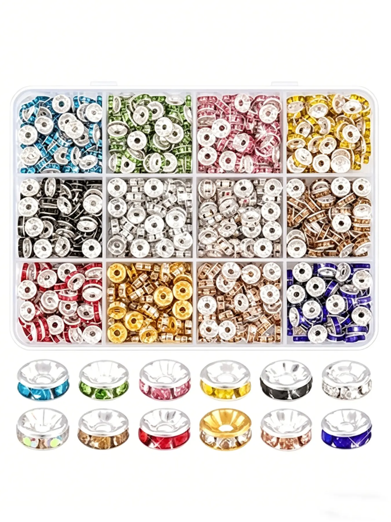 420+ Beads Boho Round 8mm, 12 Colors Shiny Beads, Beads For Jewelry Making, DIY Jewelry Making, Necklaces, Bracelets, Earrings, Pens, Creative Designer Essential, Beading Making