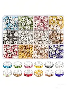 420+ Beads Boho Round 8mm, 12 Colors Shiny Beads, DIY Jewelry Making, Necklaces, Bracelets, Earrings, Pens, Creative Designer Essential, Beading Making