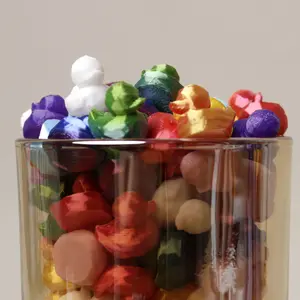 100 Pieces 3D Printed Ducks in Mixed Random Colors, Perfect for Mini Gardens, Home Decoration, Home Decor Accessory, Interior Decoration Accessories, Vase Filling, Aquarium Accessories and Party Games, Decorative Garden Sculptures Statues