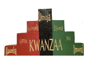 RBG Kwanzaa Kinara – Engraved with Seven Principles in Swahili
