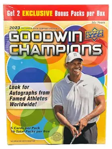 2023 Upper Deck Goodwin Champions Mega - Factory Sealed - 80 Cards - 16 Packs - 5 Cards per pack - Look for autographs from Famed Athletes Worldwide!