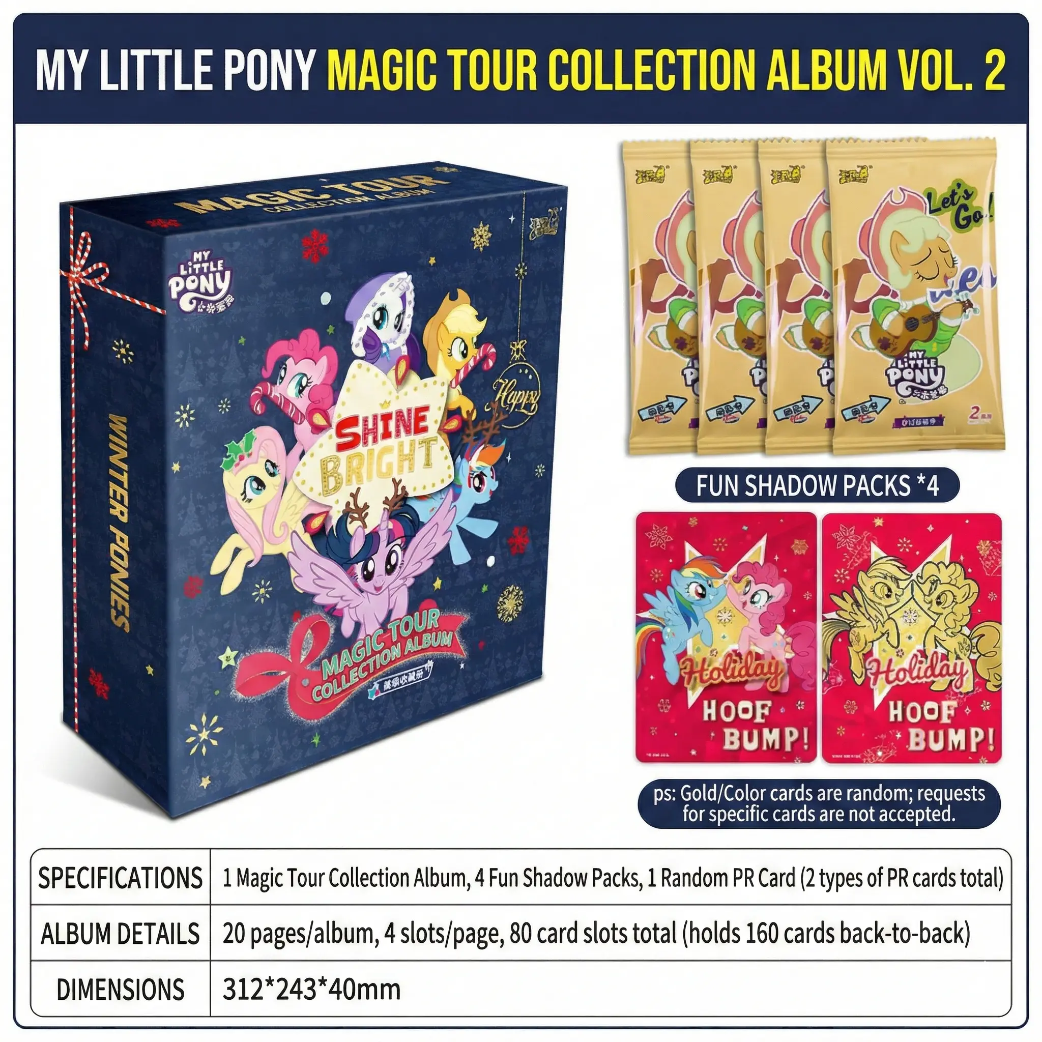 MLP-My Little Pony Magic Trip box-binder+4*shadow gen1+1PR Card