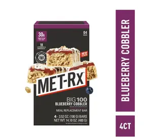MET-Rx Big 100 High Protein Meal Replacement Bars, various flavors, 32g Protein, 3.52 oz, 4 Count