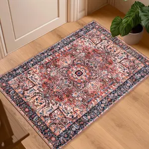 Vintage 2x3 Indoor Entryway Rug – Machine Washable Low Pile Area Rug with Non-Slip Backing for Doorways, Bedrooms, Kitchens & More  #BudgetHomeDecor  #TikTokMadeMeBuyIt
