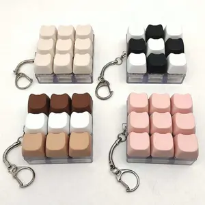 Cat Shaped Keychain Stress Relief Fidget Toy, Mechanical Keyboard Switch Tester, Keyring, Desk Decor, Phone Pendant, Anti-Anxiety Pop Fidget Toys