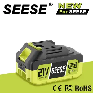【DealsForYouDays】SEESE 21V Max 4.0Ah Rechargeable Lithium Battery Pack, High-Capacity Replacement Battery for SEESE 21V Cordless Power Tools – Compatible with SEESE Blowers, Car Washers, Chainsaws, and More (1 Pack) Perfect Christmas & New Year Gift Idea