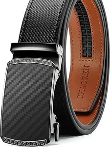 CHAOREN Mens Belt Leather Ratchhet Belt - Customizable Fit, Effortless Style (35mm)