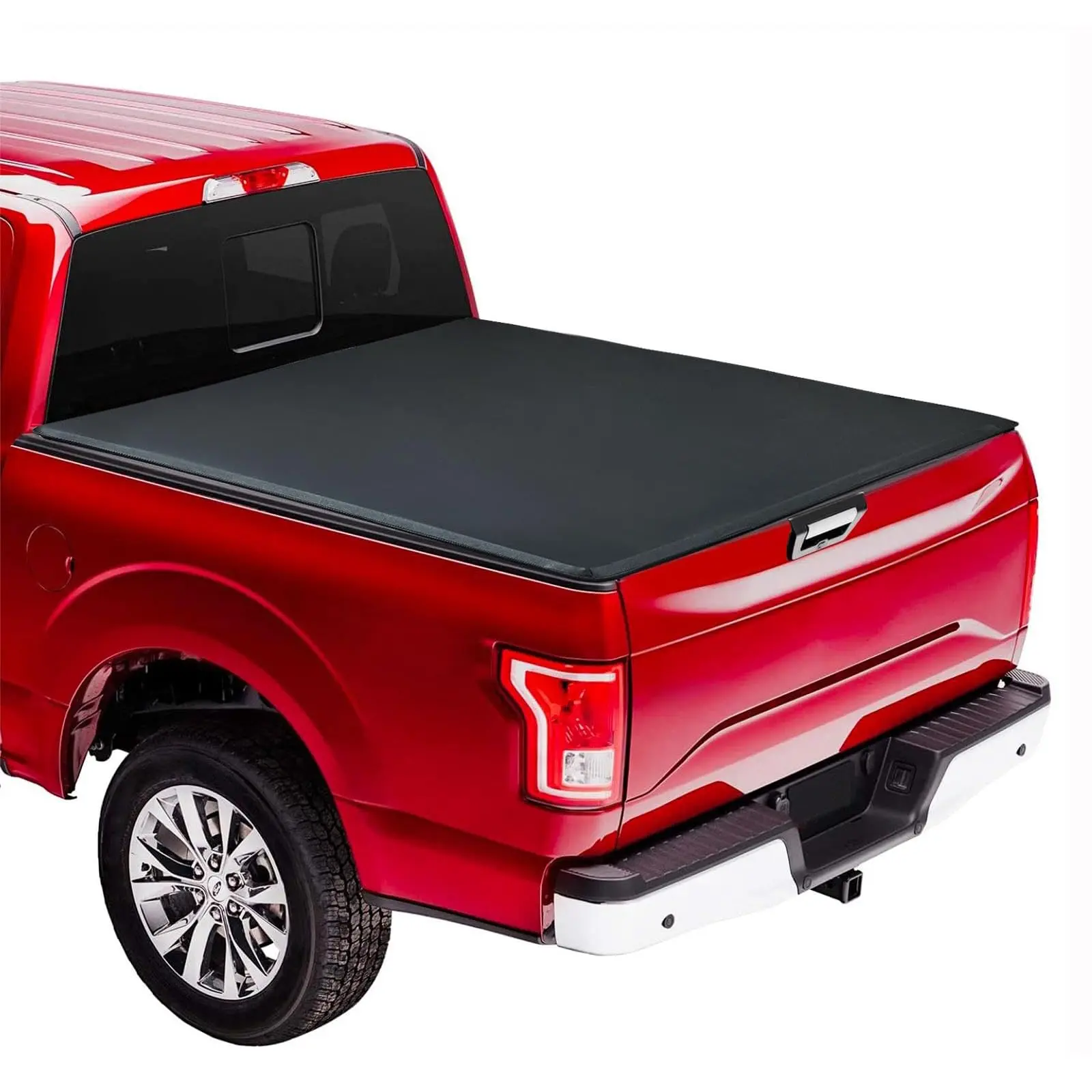GARVEE Soft Tri-Fold Tonneau Cover for F150 Single Cab 2015-2025 6.5ft Truck Bed - PVC, Waterproof, UV-Protective, Heavy-Duty, Durable & Sturdy Construction, Exceptional Tensile Strength, Easy Installation, All-Weather, Everyday Use