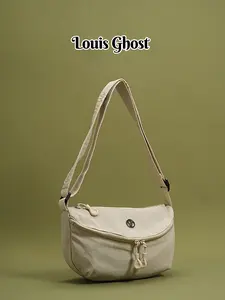 Nylon Sling Bag | Lightweight Casual Crossbody Purse | Minimalist Utility Shoulder Bag for Women | Designer Custom Water-Resistant Travel Bag | Trendy Retro Hobo Bag with Adjustable Strap | Compact Daily Satchel for Commute & Outdoor Use